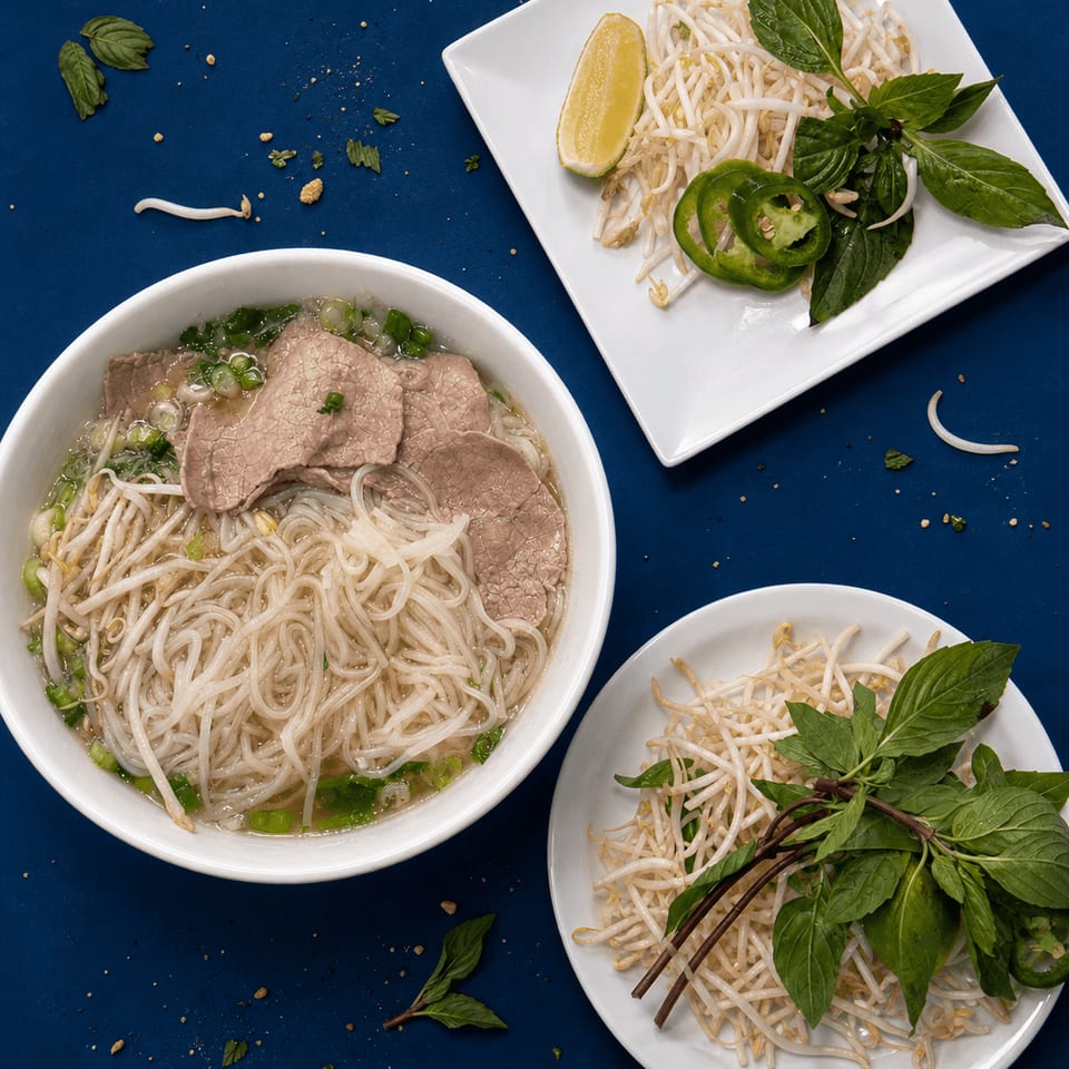 Fresh Vietnamese herbs and aromatics